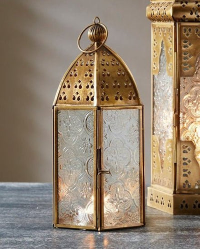 Brass Effect Moroccan Style Metal Lanterns - LIVE LAUGH LOVE LIMITED