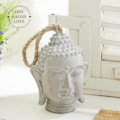 Buddha Head Door Stop W/ Rope - LIVE LAUGH LOVE LIMITED