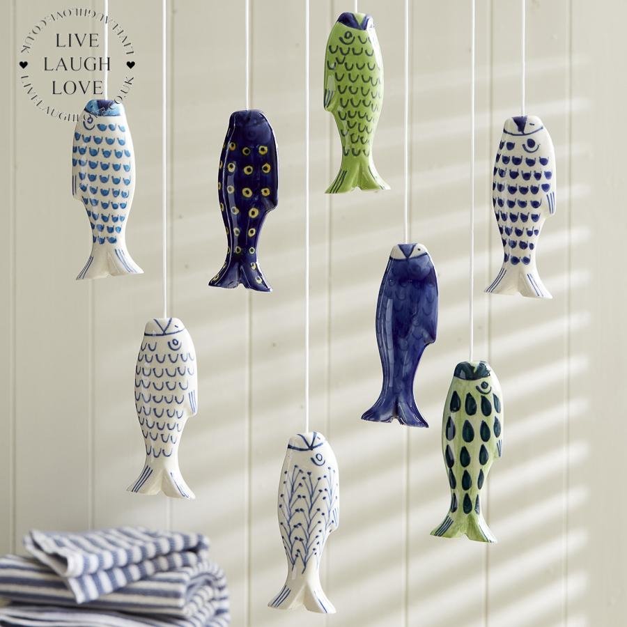 Ceramic Fish Light Pulls - LIVE LAUGH LOVE LIMITED