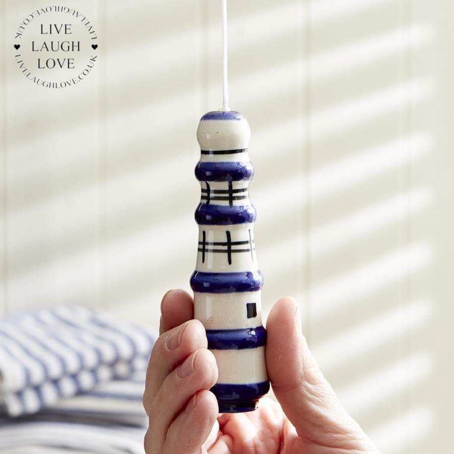 Ceramic Lighthouse Light Pulls - LIVE LAUGH LOVE LIMITED