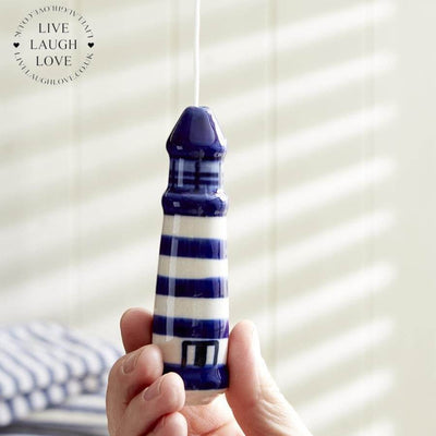 Ceramic Lighthouse Light Pulls - LIVE LAUGH LOVE LIMITED