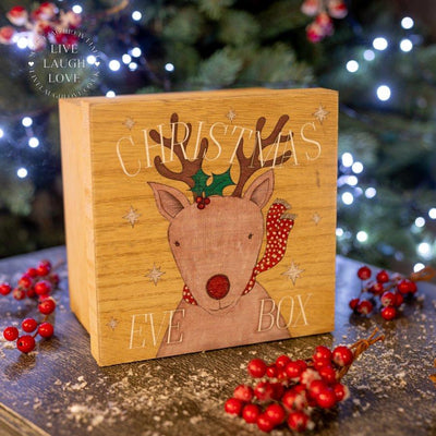 Christmas Eve Box With Rudolph - LIVE LAUGH LOVE LIMITED
