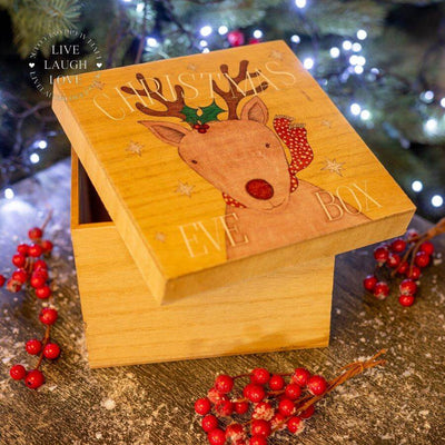 Christmas Eve Box With Rudolph - LIVE LAUGH LOVE LIMITED