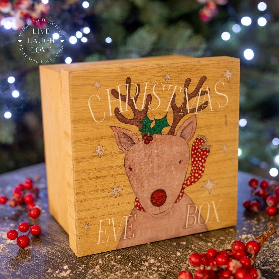 Christmas Eve Box With Rudolph - LIVE LAUGH LOVE LIMITED