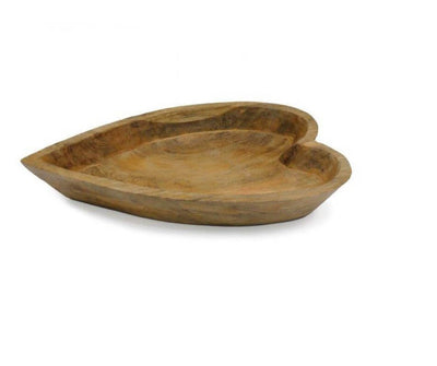 Country Wooden Heart Shaped Bowl - LIVE LAUGH LOVE LIMITED