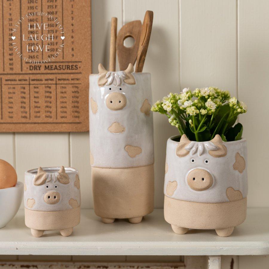 Cow Vase And Planters Country Kitchen Accessory - LIVE LAUGH LOVE LIMITED