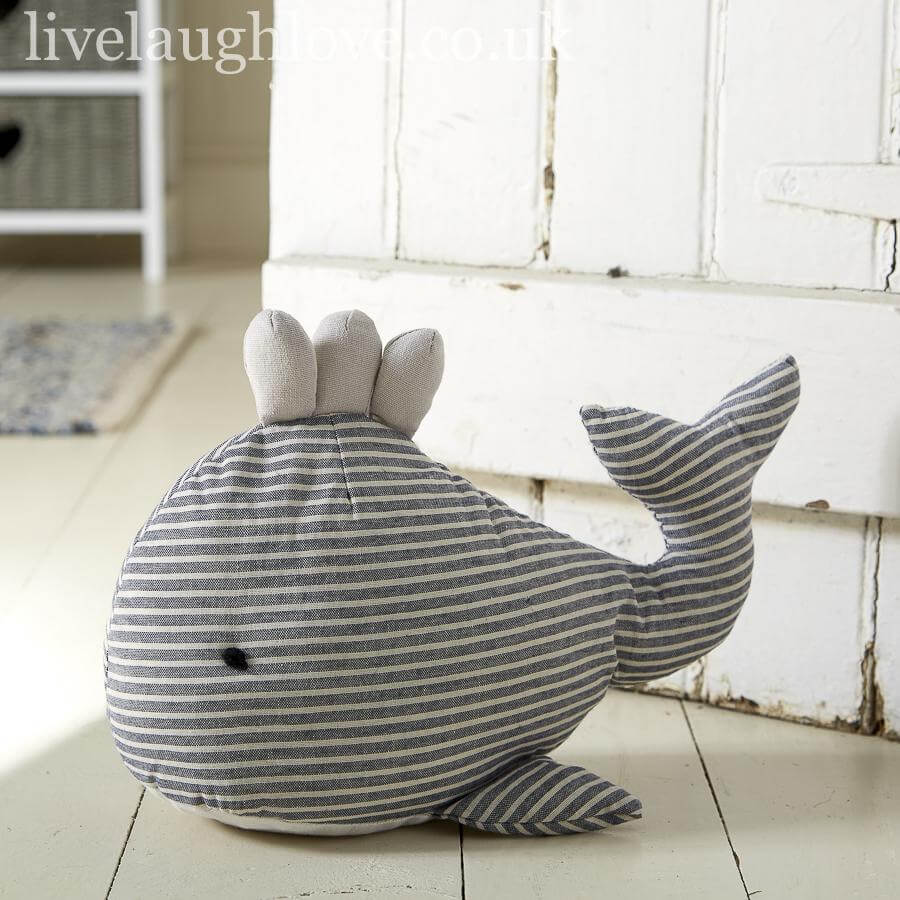 Dark Blue Whale Doorstop - LIVE LAUGH LOVE LIMITED