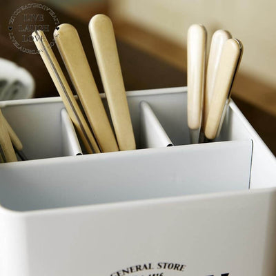 Enamel Cutlery Storage Box - LIVE LAUGH LOVE LIMITED