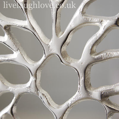 Extra Large Silvered Metal Tree Of Life Sculpture - LIVE LAUGH LOVE LIMITED