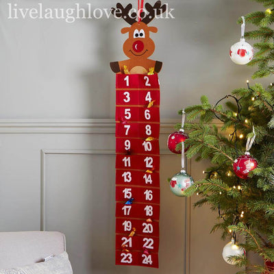 Fabric Advent Rudolf - LIVE LAUGH LOVE LIMITED