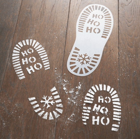 Festive Santa Foot Print Stencils - LIVE LAUGH LOVE LIMITED