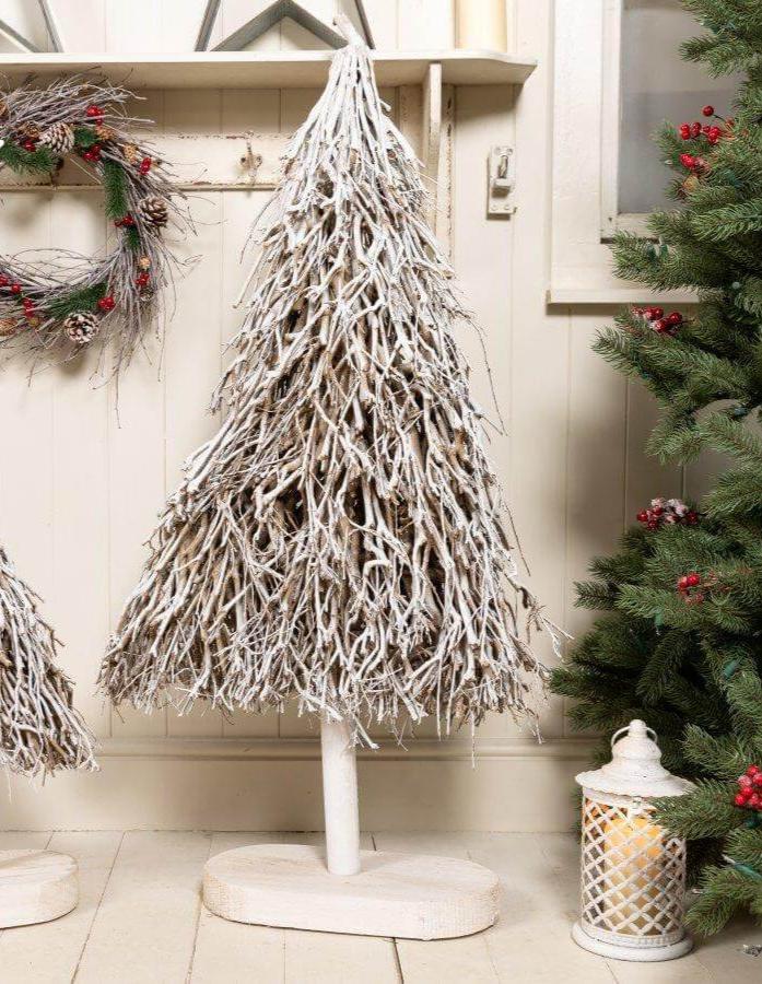 Freestanding Twiggy Tree Decorations - White - LIVE LAUGH LOVE LIMITED