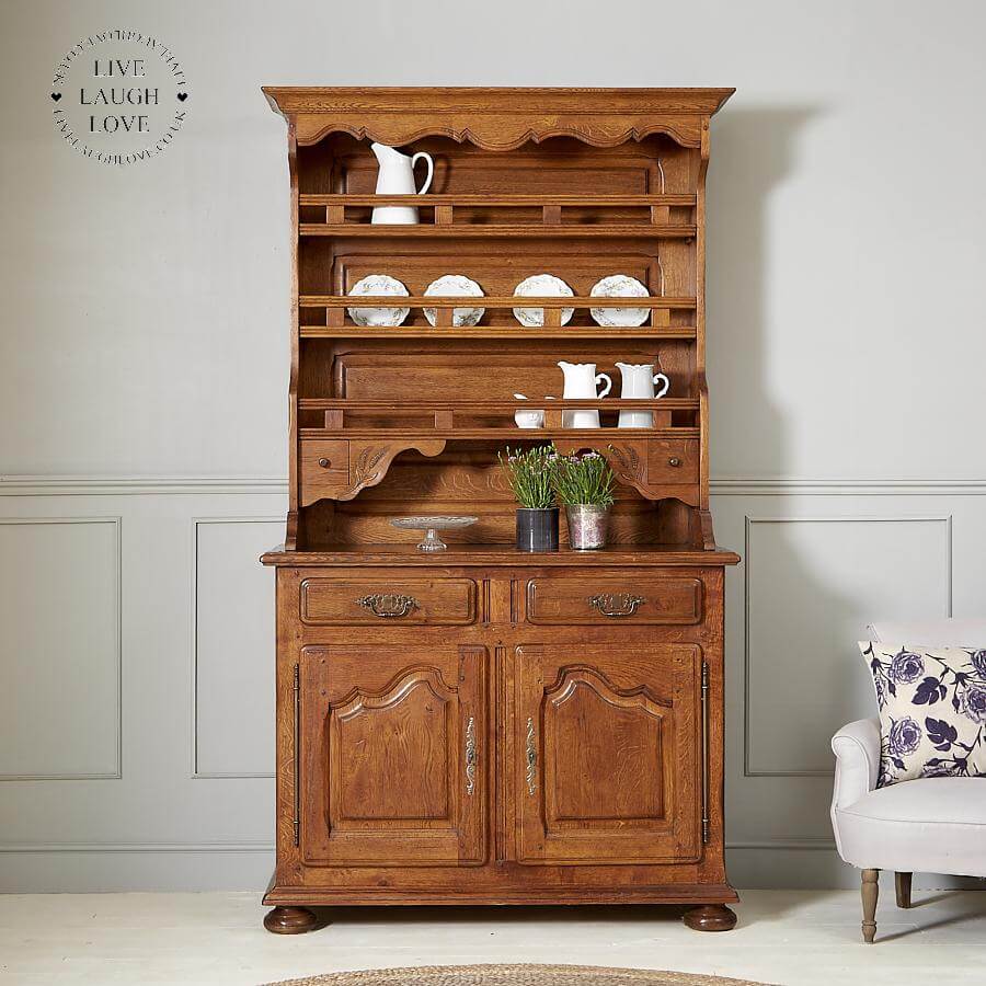 French Oak Dresser - LIVE LAUGH LOVE LIMITED