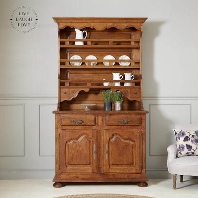 French Oak Dresser - LIVE LAUGH LOVE LIMITED