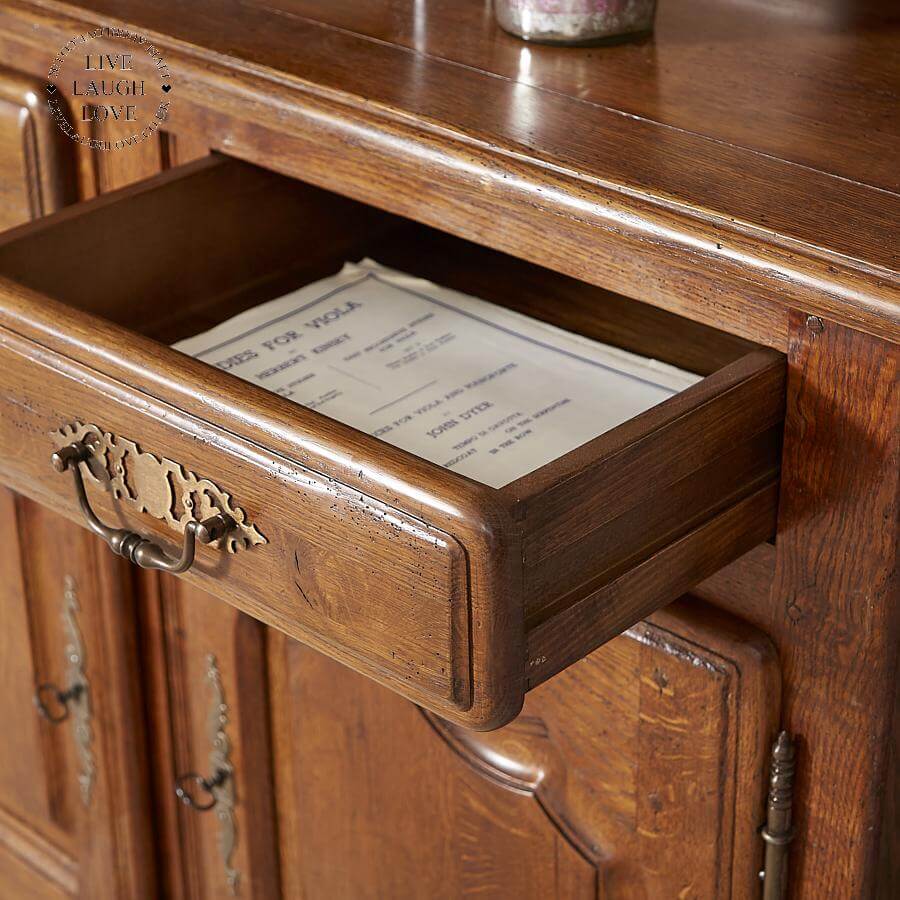 French Oak Dresser - LIVE LAUGH LOVE LIMITED