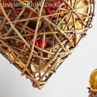 Fruit Wicker Case - Heart - LIVE LAUGH LOVE LIMITED