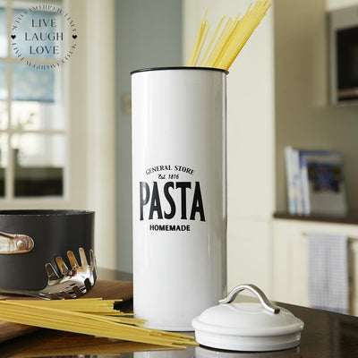General Store Metal Pasta Canister - LIVE LAUGH LOVE LIMITED