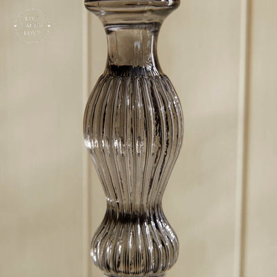 Glass Tapered Candle Holder - LIVE LAUGH LOVE LIMITED