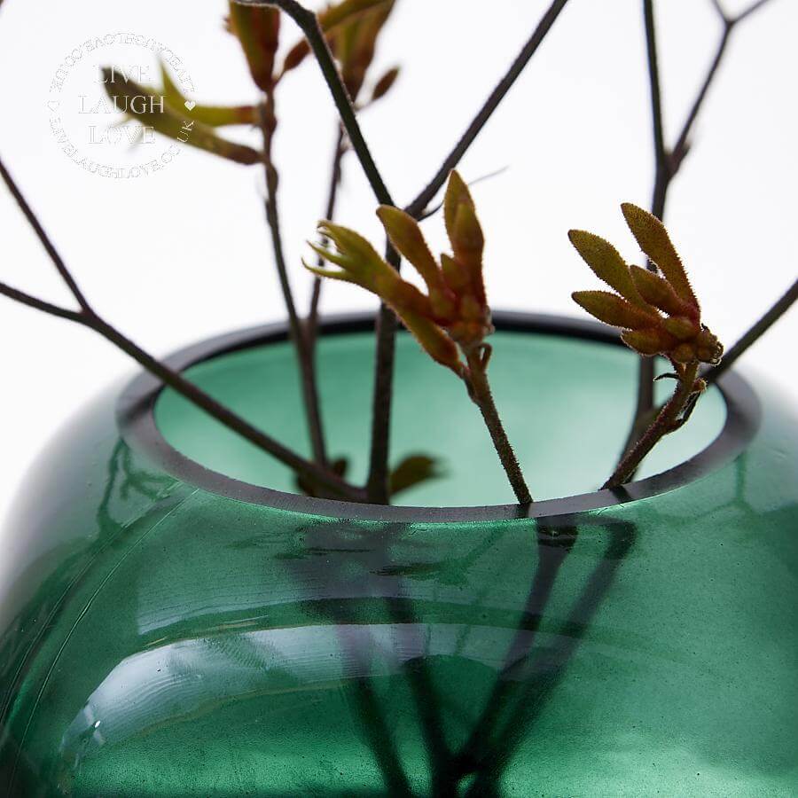 Green Square Glass Bubble Vases - LIVE LAUGH LOVE LIMITED