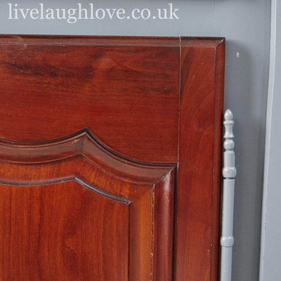 Grey And Cherry Wood Cupboard - LIVE LAUGH LOVE LIMITED