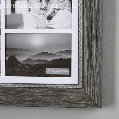 Grey Wood Effect Photo Frames 4 x 6 Photo Size - LIVE LAUGH LOVE LIMITED