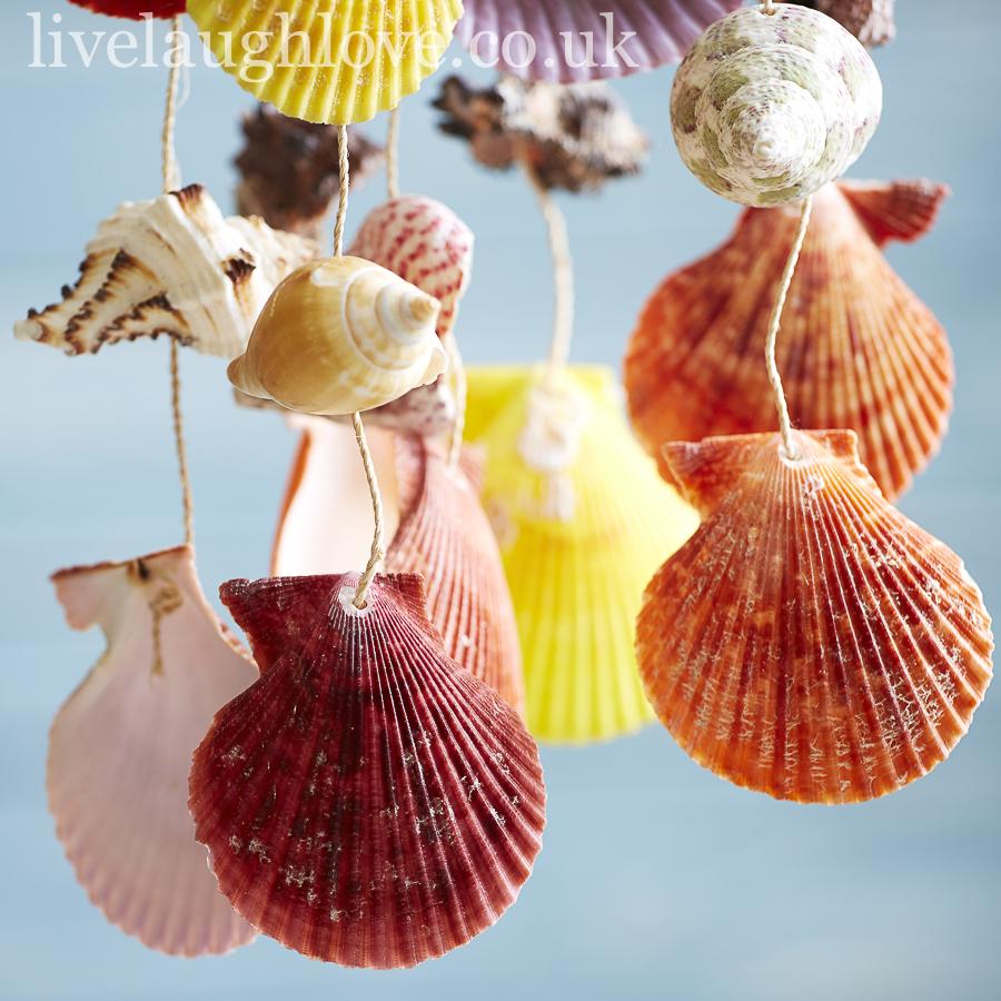 Hand Made Coconut & Shell Mobile - LIVE LAUGH LOVE LIMITED