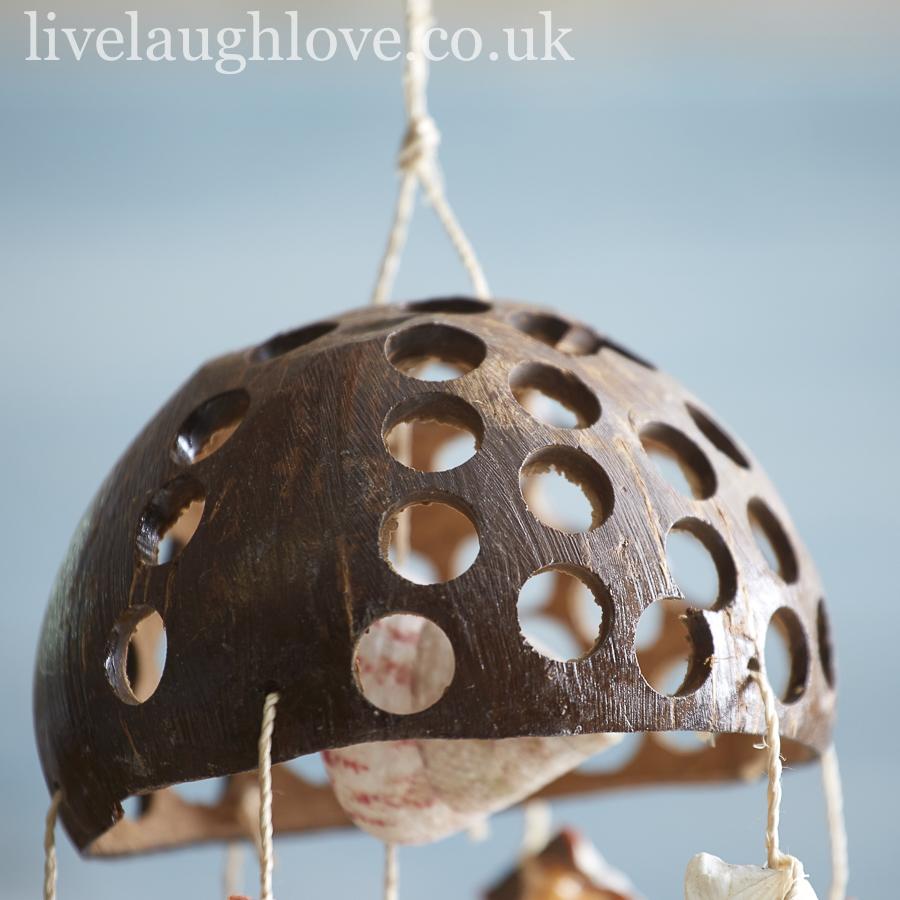 Hand Made Coconut & Shell Mobile - LIVE LAUGH LOVE LIMITED