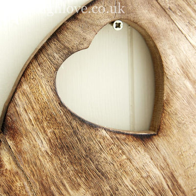 Heart Shaped Wooden Chopping Board - LIVE LAUGH LOVE LIMITED