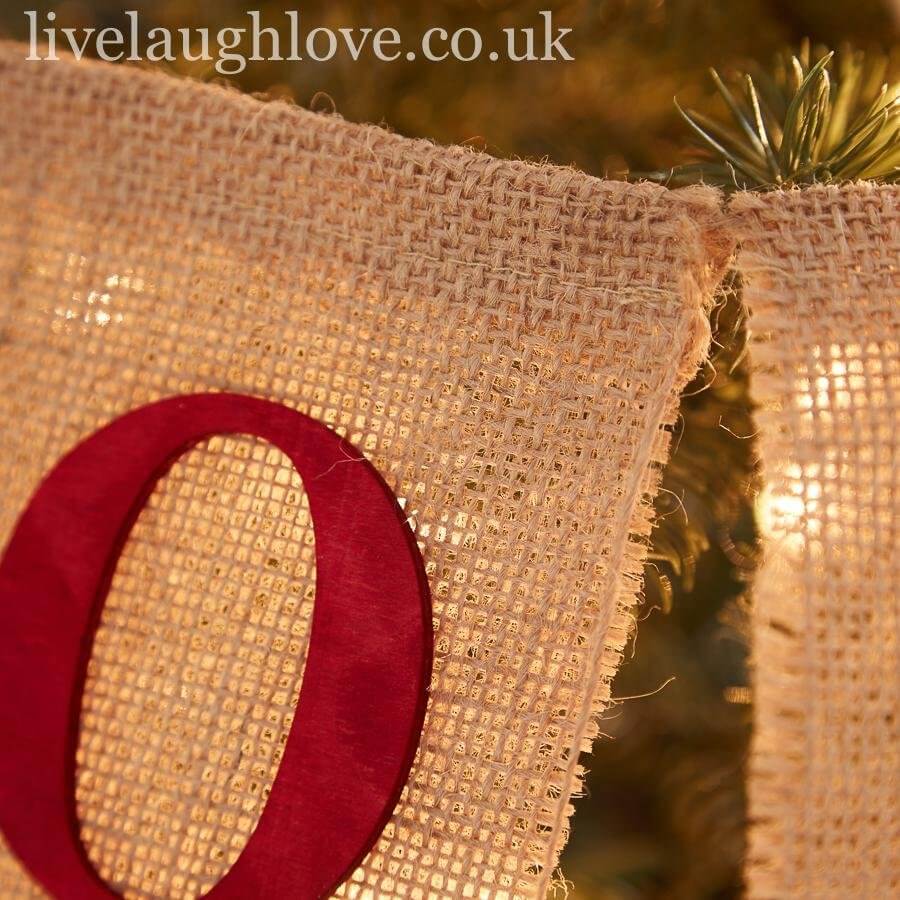 Hessian Noel Bunting - LIVE LAUGH LOVE LIMITED