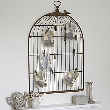 Iron Birdcage Photo/Message Holder - LIVE LAUGH LOVE LIMITED