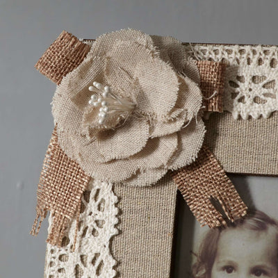 Laced Photo Frame with Material Flower Detail ***Second*** - LIVE LAUGH LOVE LIMITED