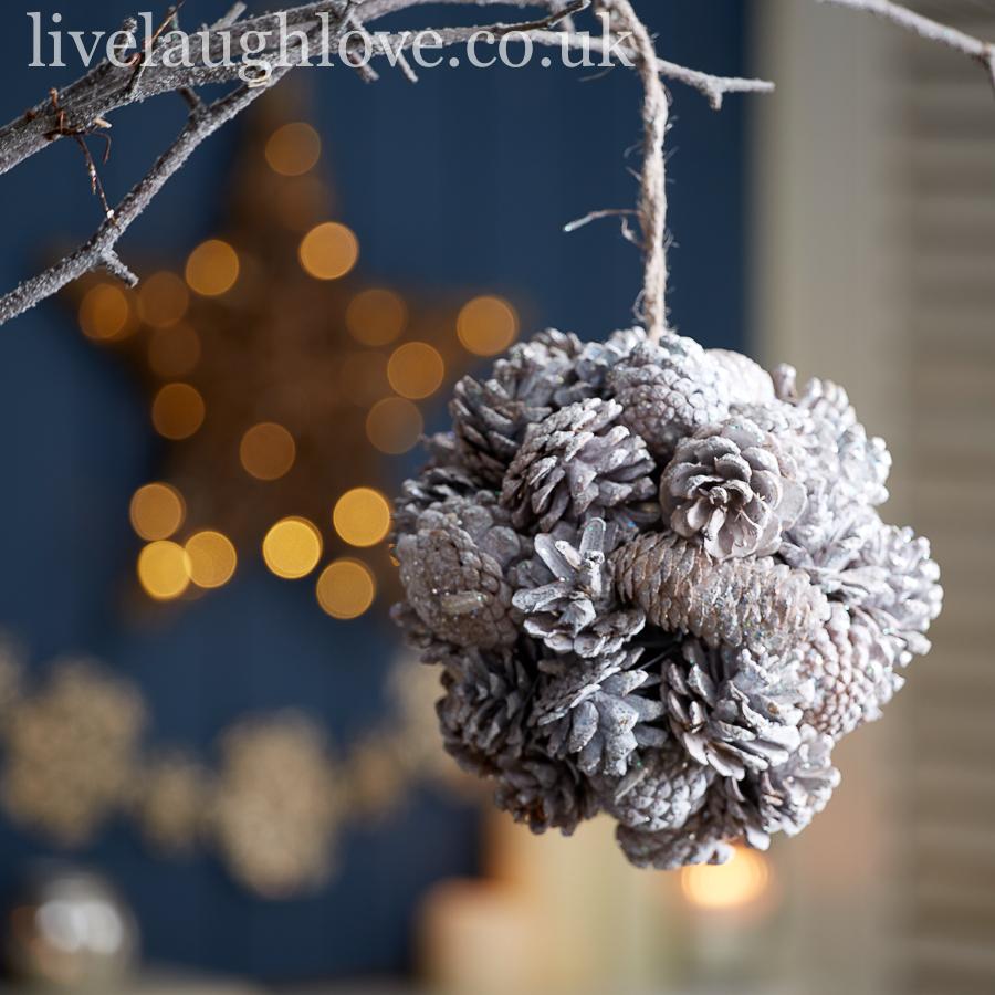 Large Hanging Pinecone Cluster - LIVE LAUGH LOVE LIMITED