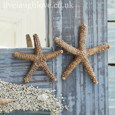 Large Nautical Wall Mirror W/ Seagulls, Shells & Starfish - LIVE LAUGH LOVE LIMITED