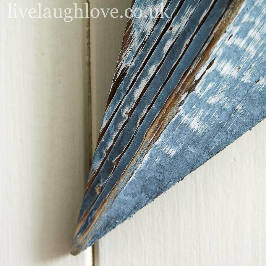 Large Nautical Wooden Blue Star - LIVE LAUGH LOVE LIMITED