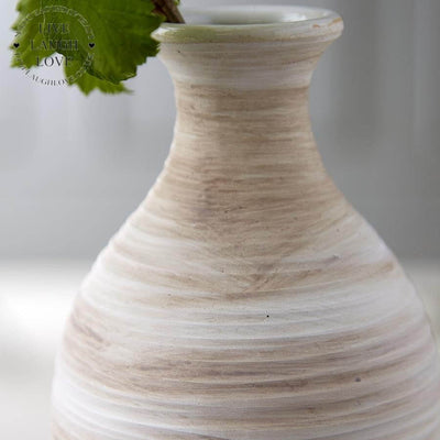 Large Ribbed Bottle Vase - LIVE LAUGH LOVE LIMITED