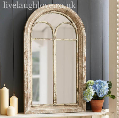 Large Rustic Arch Mirror - LIVE LAUGH LOVE LIMITED