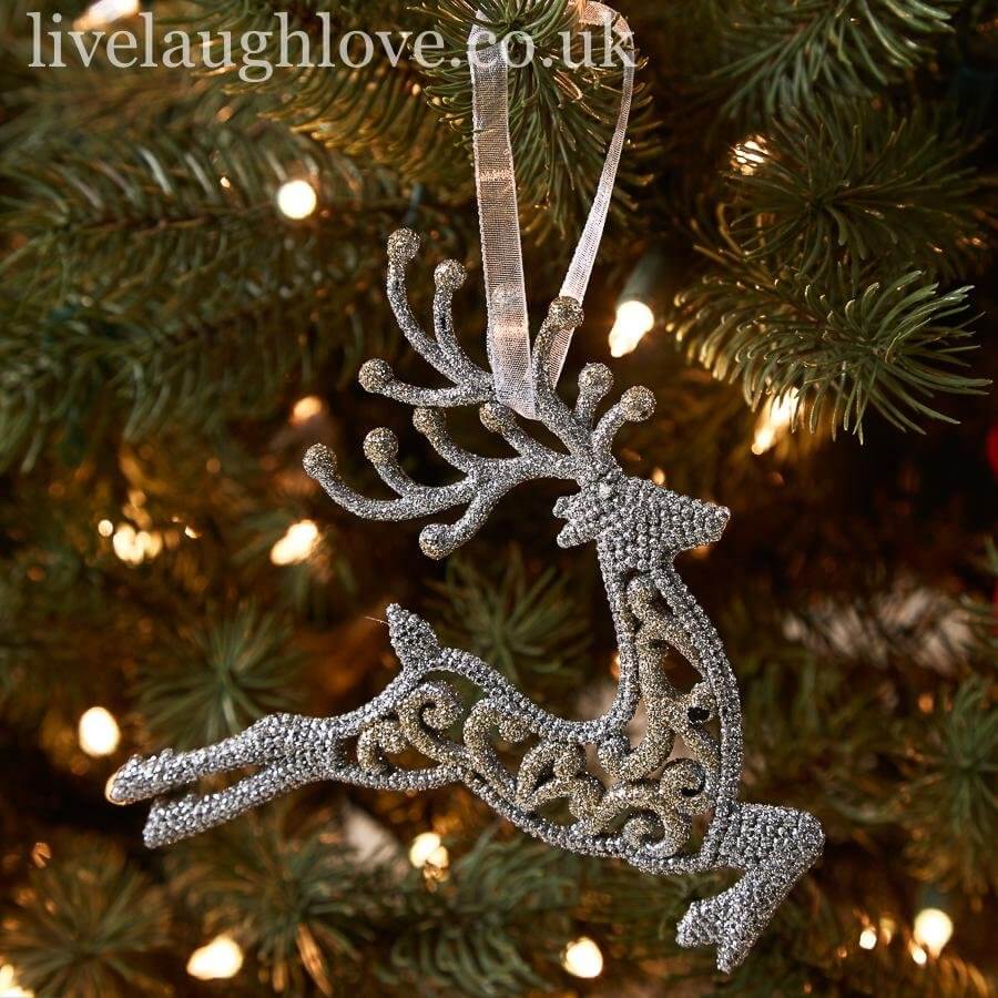 Leaping Gold & Silver Reindeer - LIVE LAUGH LOVE LIMITED