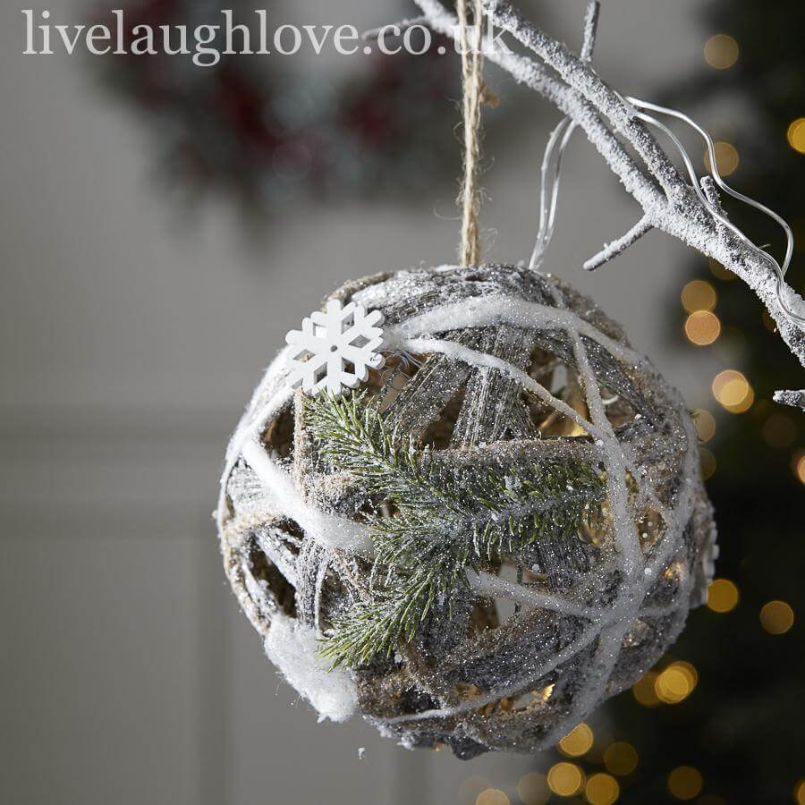 L.E.D Rattan Christmas Sphere - LIVE LAUGH LOVE LIMITED