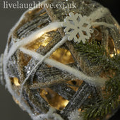 L.E.D Rattan Christmas Sphere - LIVE LAUGH LOVE LIMITED