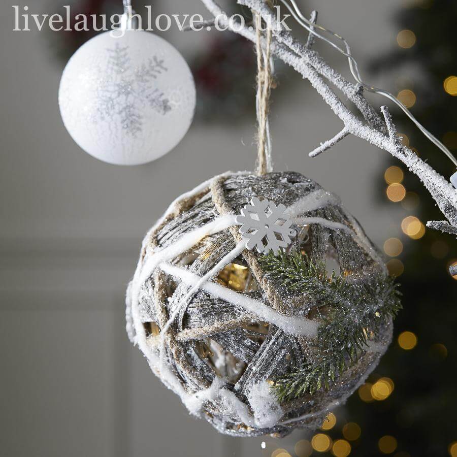 L.E.D Rattan Christmas Sphere - LIVE LAUGH LOVE LIMITED