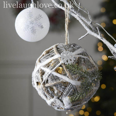 L.E.D Rattan Christmas Sphere - LIVE LAUGH LOVE LIMITED