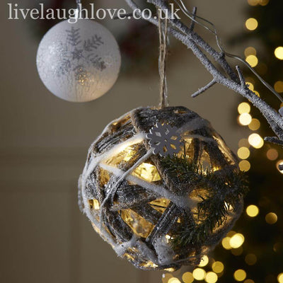 L.E.D Rattan Christmas Sphere - LIVE LAUGH LOVE LIMITED