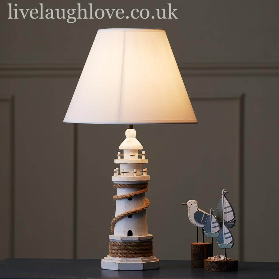 Lighthouse Lamp With Rope - LIVE LAUGH LOVE LIMITED