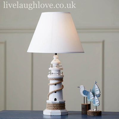 Lighthouse Lamp With Rope - LIVE LAUGH LOVE LIMITED