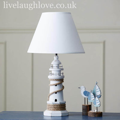 Lighthouse Lamp With Rope - LIVE LAUGH LOVE LIMITED