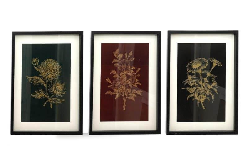Luxe Framed Flower Prints Set of 3 ***Seconds*** - LIVE LAUGH LOVE LIMITED