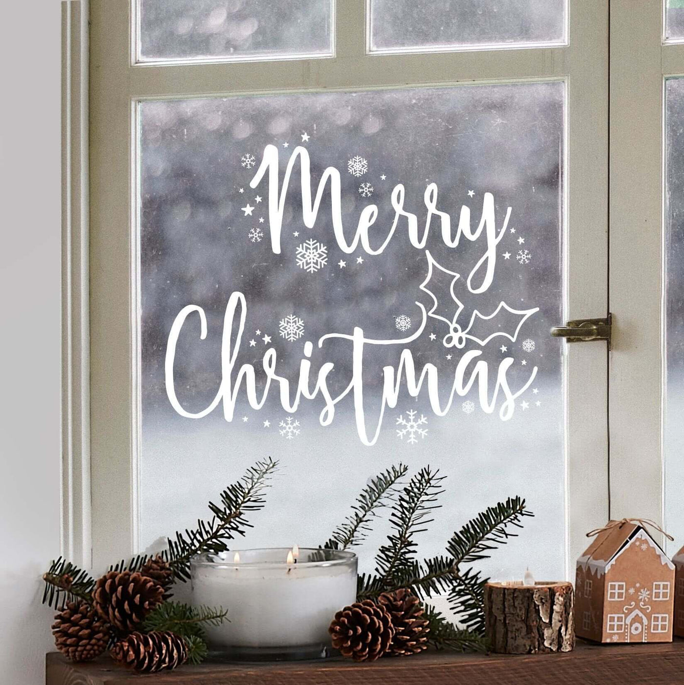 "Merry Christmas" Festive Window Sticker - LIVE LAUGH LOVE LIMITED