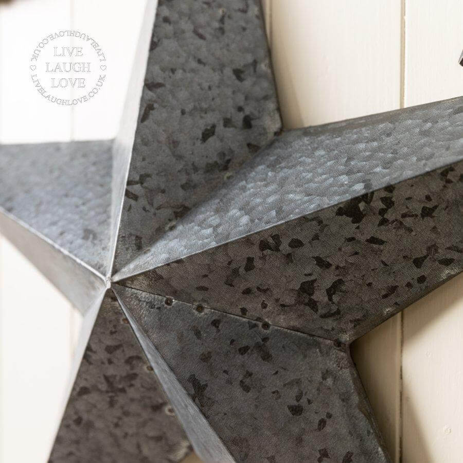 Metal Wall Hanging Amish Barn Star - LIVE LAUGH LOVE LIMITED