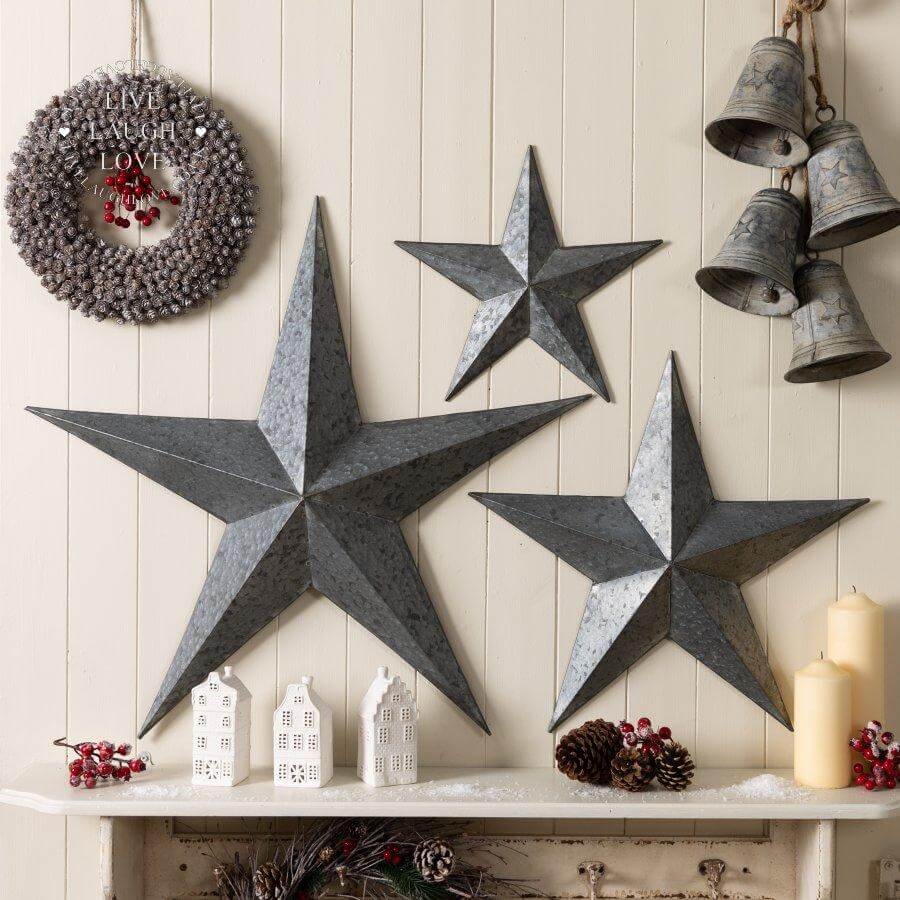 Metal Wall Hanging Amish Barn Star - LIVE LAUGH LOVE LIMITED