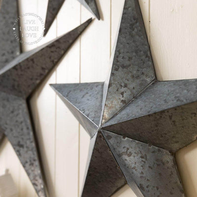 Metal Wall Hanging Amish Barn Star - LIVE LAUGH LOVE LIMITED